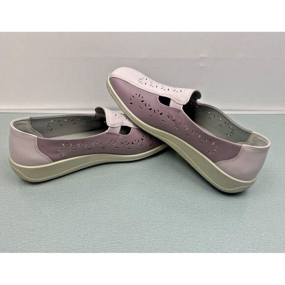 HOTTER Rimini Purple Women's  Leather Loafer Comfort Slip On Shoes, Size 11 - Picture 8 of 16